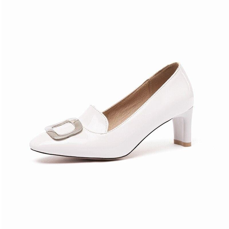 chaussures annees 50 petits talons blancs 539