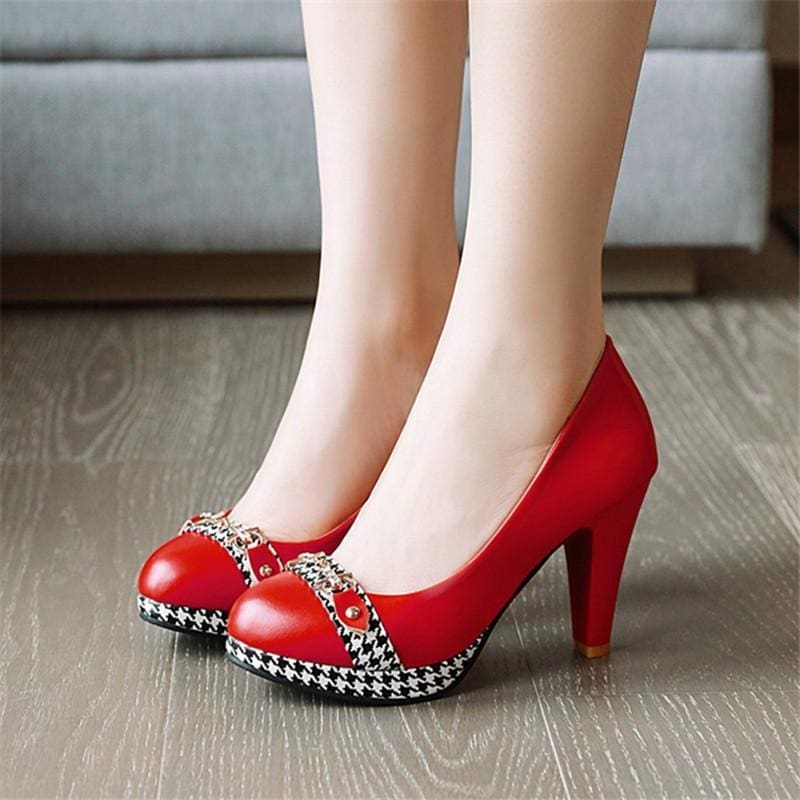 chaussures pin up rouge 643